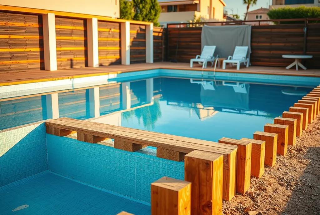 Piscina en obra en Alicante
